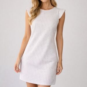 Elegant White Patterned Dress